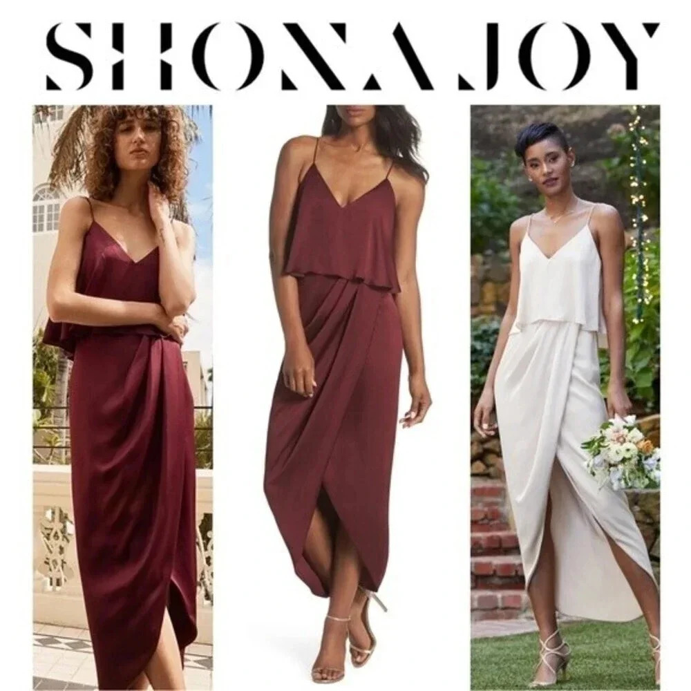NEW, Shona Joy, Luxe Frill Tulip Hem Maxi Dress
